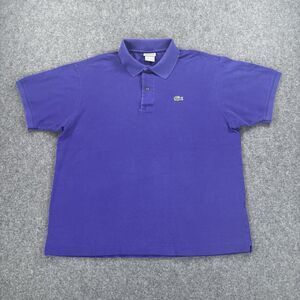 Lacoste Polo Shirt Men's 6 (Measures XL) Short Sleeve Purple